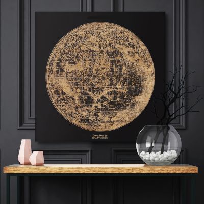 Smartwoods Lunar Map obraz 40x40 cm