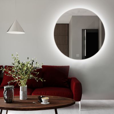 Smartwoods Bright lustro 50 cm okrągłe z oświetleniem LED białe barwa światła neutralna