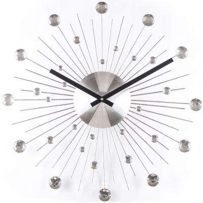 Splendid Crystal zegar ścienny srebrny AZ-CRYSTALS-SREBRNY