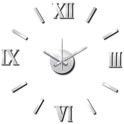 Splendid Sticker zegar ścienny Romer srebrny AZ-STICKER-ROMER-SRE