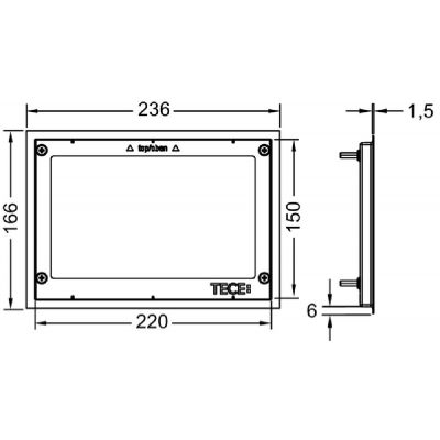 Tece ramka maskująca chrom szczotkowany 9240643