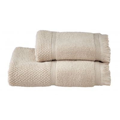 Texpol Santorini ręcznik 90x50 cm bawełniany beżowy 11308