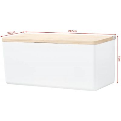 Tesa Baboo pojemnik łazienkowy bambus/biały mat 40522-00000-00