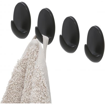 Tiger Baseline wieszak na ręcznik 4 szt haczyk średni czarny 800722