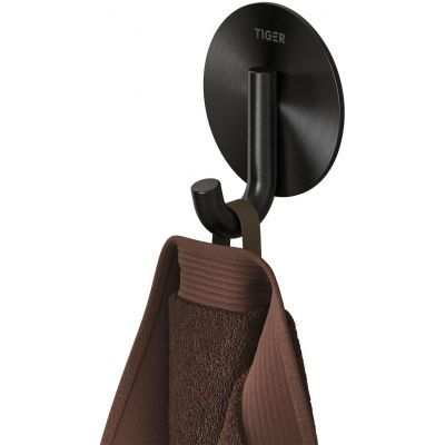 Tiger Classic wieszak na ręcznik haczyk czarny szczotkowany 800736
