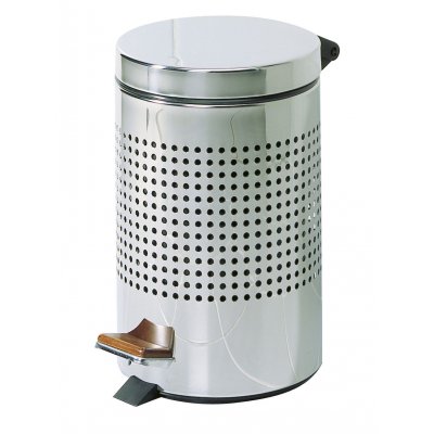 Tiger Inox wiaderko toaletowe chrom/drewno 4394.24