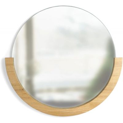 Umbra Mira lustro 51 cm okrągłe drewno naturalne 358778-390