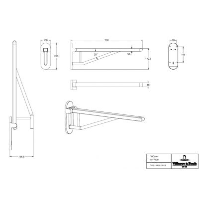 Villeroy & Boch ViCare uchwyt ścienny chrom 92172061