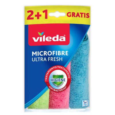 Vileda Mikrofibra Ultra Fresh zestaw 3 ściereczek do sprzątania 167602