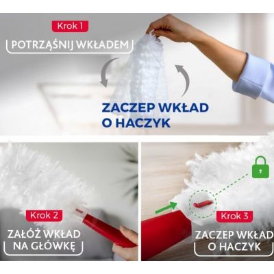 Vileda Flex&Catch miotełka do kurzu z krótką rączką + 2 wkłady 179432