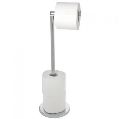 Outlet - Wenko stojak na papier toaletowy z uchwytem 2w1 srebrny 19637100