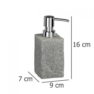 Wenko Granite dozownik do mydła 215 ml stojący szary 20438100