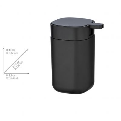 Wenko Davos dozownik do mydła 350 ml czarny 24832100