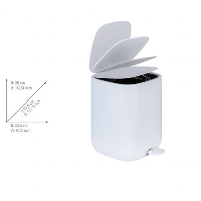 Wenko Davos kosz na śmieci 6,5 l biały 24852100