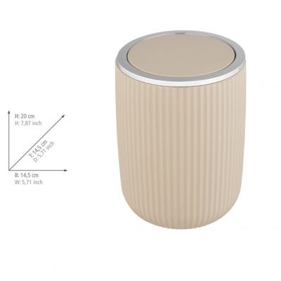 Wenko Agropoli kosz na śmieci 2 l beżowy 25186100