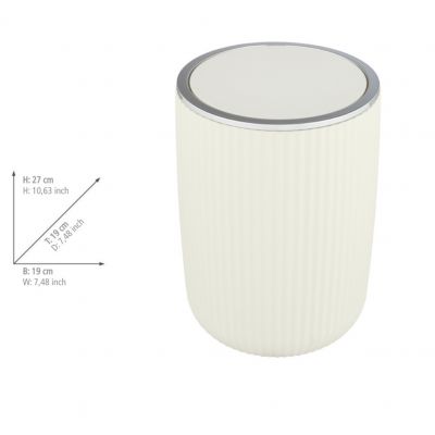 Wenko Agropoli kosz na śmieci 5,5 l kremowy 25192100