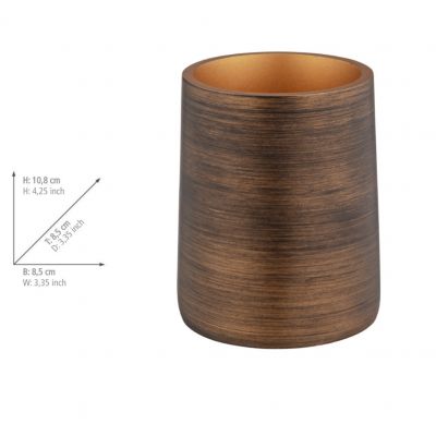 Wenko Palena kubek na szczoteczki brązowy 25351100