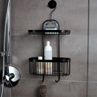 Wenko Classic Plus półka łazienkowa 26 cm podwójna czarny 23880100