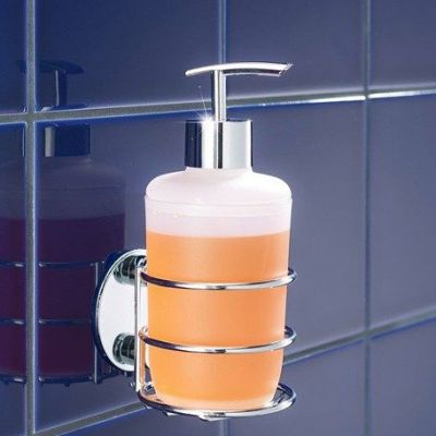 Wenko Turbo-Loc rund Stahl dozownik do mydła 250 ml ścienny srebrny 18777100