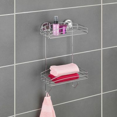 Wenko Vacuum półka łazienkowa 26 cm podwójna srebrny 20886100