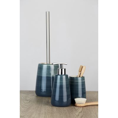 Wenko Pottery Petrol szczotka toaletowa stojąca niebieski 22648100