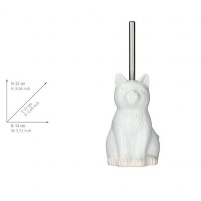 Wenko Cat szczotka toaletowa stojąca biała 24144100