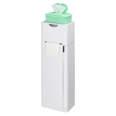 Wenko Imon stojak na papier toaletowy ze szczotką WC biały 24212100