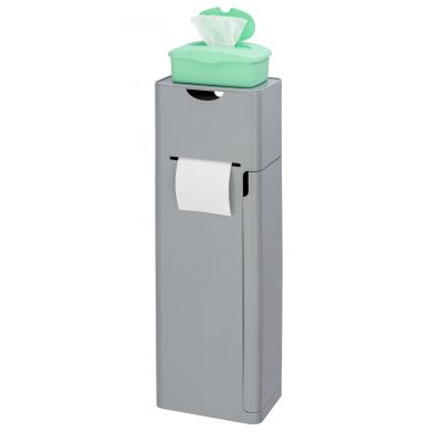Wenko Imon stojak na papier toaletowy ze szczotką WC szary 24213100