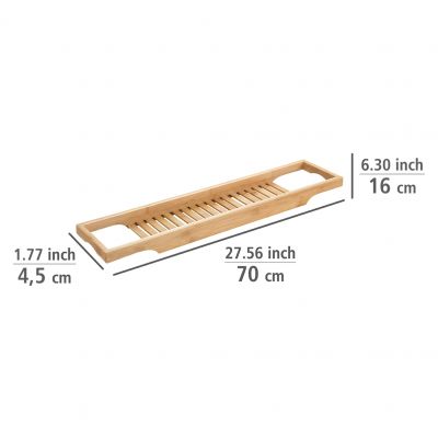 Wenko Bambusa półka na wannę 70 cm drewno 24750100