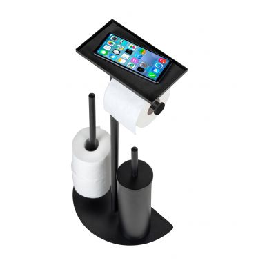 Wenko Cosenza stojak na papier toaletowy ze szczotką WC czarny 26060100