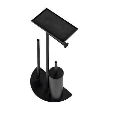 Wenko Cosenza stojak na papier toaletowy ze szczotką WC czarny 26060100