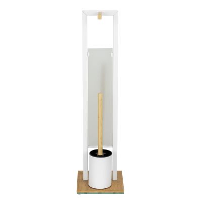 Wenko Rivalta stojak na papier toaletowy ze szczotką WC biały 26214100