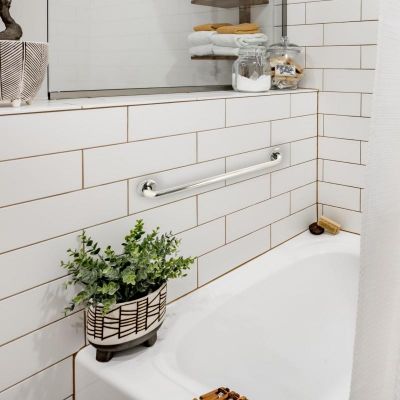 YokaHome poręcz ścienna 35 cm prosta chrom P.ROD-CHR