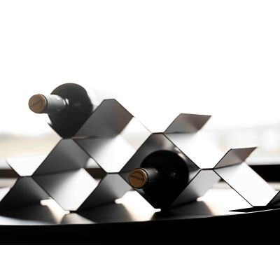 Zone Denmark Rocks regał do wina 51,3x20x17 cm czarny 26657