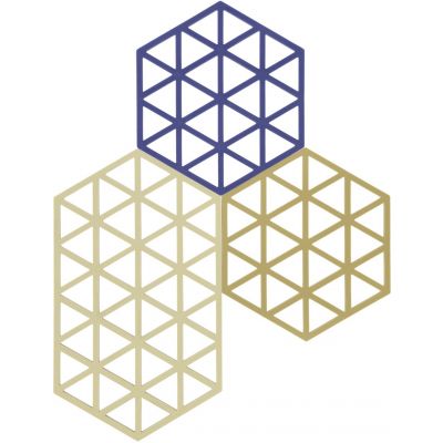 Zone Denmark Triangles podstawki kuchenne Khaki/Sand/Indigo 32706