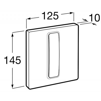 Roca Duplo S przycisk spłukujący do pisuaru czarny mat A890340106