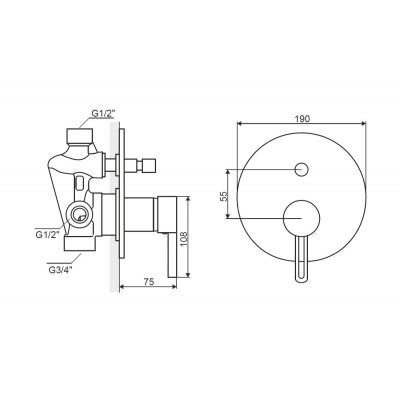 Actima Active bateria wannowo-prysznicowa podtynkowa chrom ARAC.1044CR