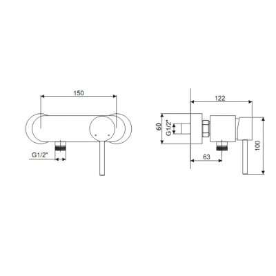 Bateria prysznicowa Actima Feel ARAC.1208CR