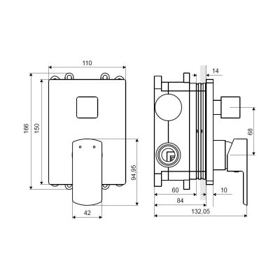 Actima Pride bateria wannowo-prysznicowa podtynkowa chrom ARAC.4045CR