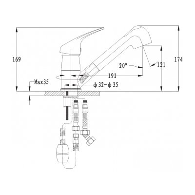 Bateria kuchenna brązowa Alveus Bora Bora 2070154