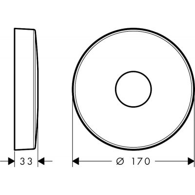 Hansgrohe iBox rozeta przedłużająca okrągła 170 mm chrom 14960000