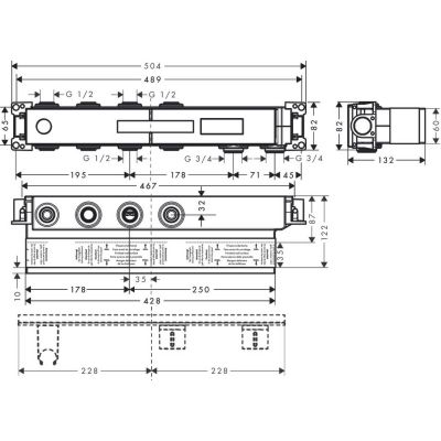 Axor ShowerSolutions zestaw podstawowy do baterii termostatycznej 18310180
