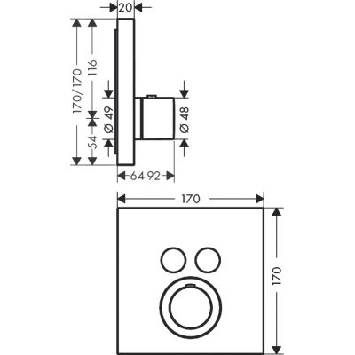Axor ShowerSelect bateria wannowo-prysznicowa podtynkowa termostatyczna czerwone złoto szczotkowane 36715310