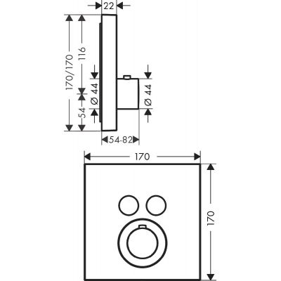 Axor ShowerSolutions bateria wannowo-prysznicowa podtynkowa termostatyczna brąz szczotkowany 36715140