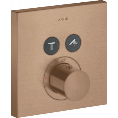 Axor ShowerSelect bateria wannowo-prysznicowa podtynkowa termostatyczna czerwone złoto szczotkowane 36715310