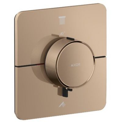 Axor ShowerSelect ID bateria wannowo-prysznicowa podtynkowa z termostatem czerwony złoty polerowany 36754300