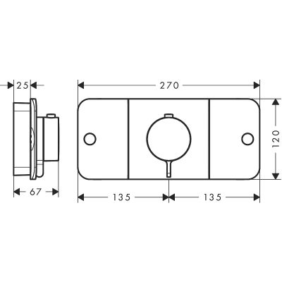 Axor One bateria wannowo-prysznicowa podtynkowa termostatyczna brąz szczotkowany 45712140