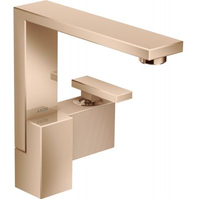 Axor Edge bateria umywalkowa stojąca szlif diamentowy EcoSmart czerwony złoty polerowany 46021300