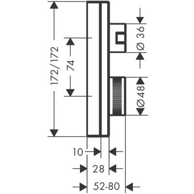 Axor Edge bateria wannowo-prysznicowa podtynkowa termostatyczna chrom 46760000