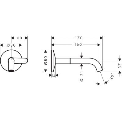 Axor One bateria umywalkowa podtynkowa czerwony złoty polerowany 48180300